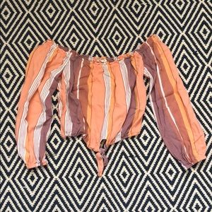 off-the-shoulder crop top